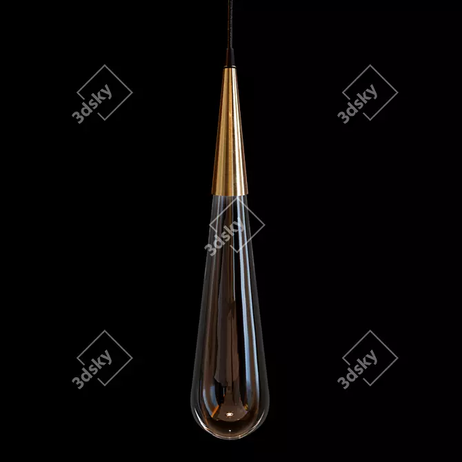 Handmade Art Deco Pendant Light 3D model image 1