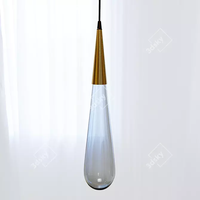 Handmade Art Deco Pendant Light 3D model image 2