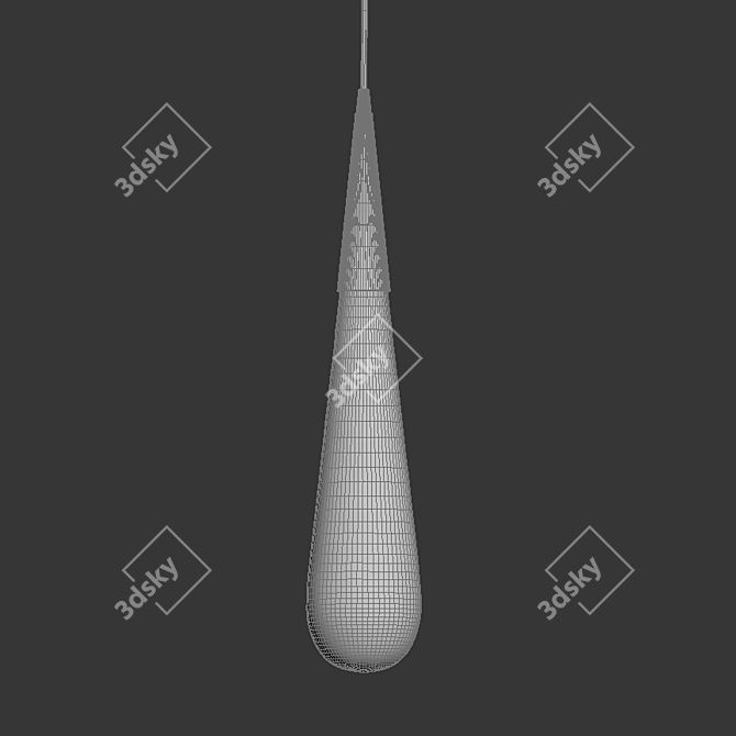 Handmade Art Deco Pendant Light 3D model image 3