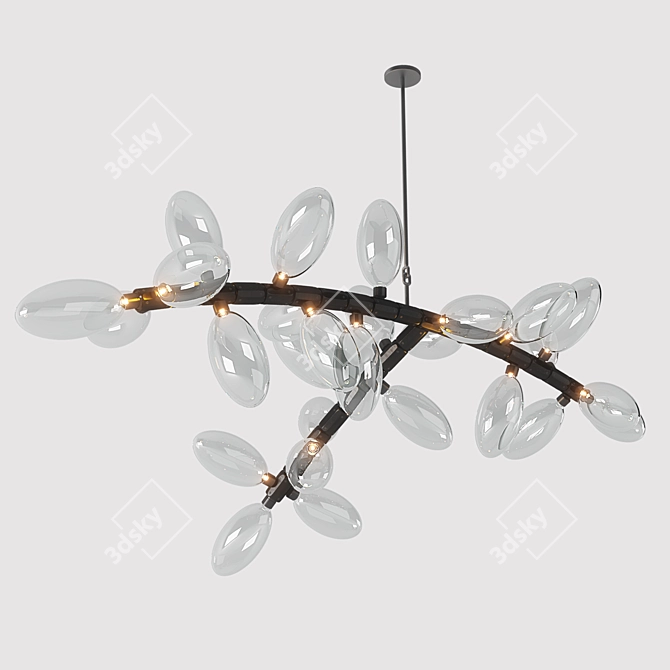 Elegant Drape Chandelier 3D model image 1