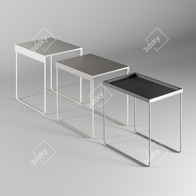 Stylish and versatile coffee table 3D model image 1