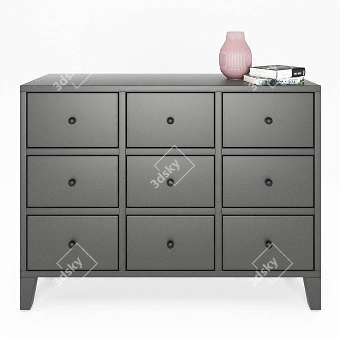 Bruggia Dark Gray Chest 3D model image 1