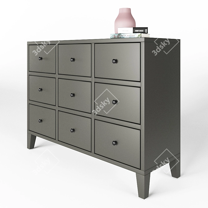 Bruggia Dark Gray Chest 3D model image 2