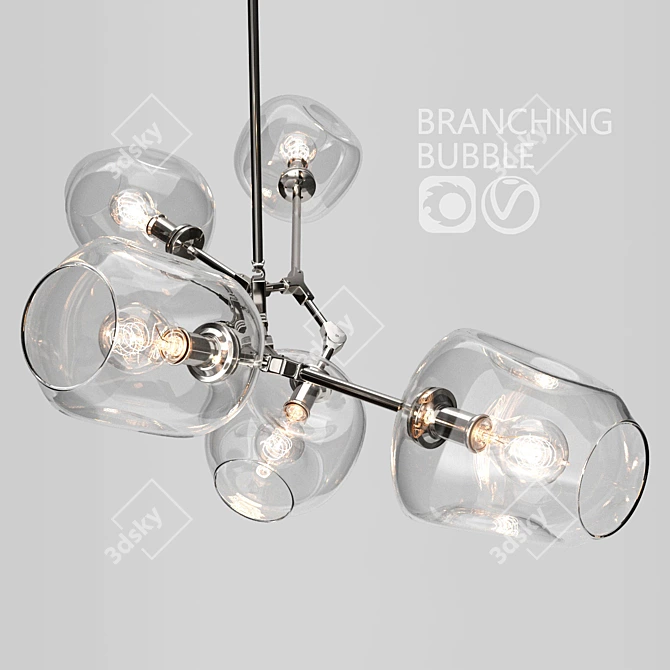 Branching Bubble Pendant Lights 3D model image 1