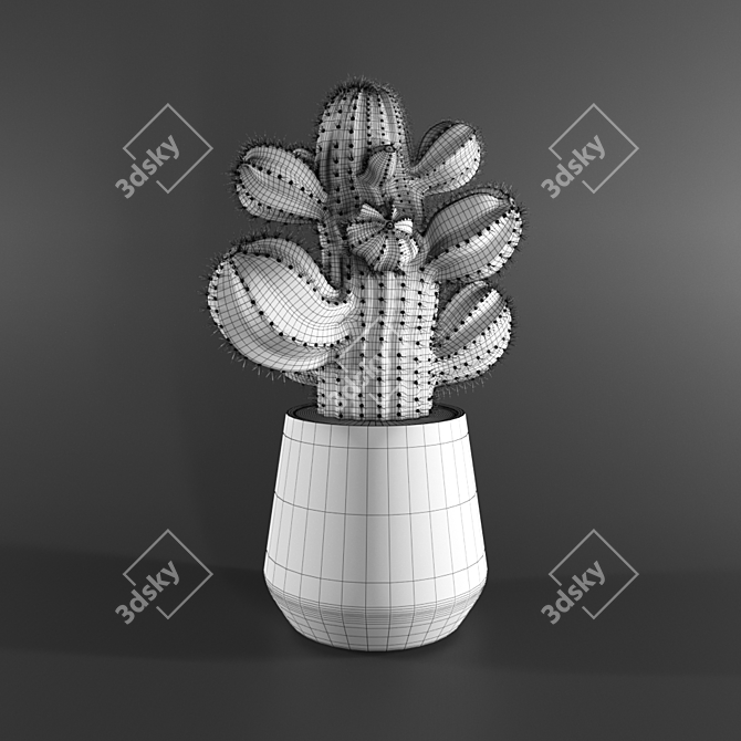 Desert Dream: 2013 Cactus Sculpture 3D model image 3