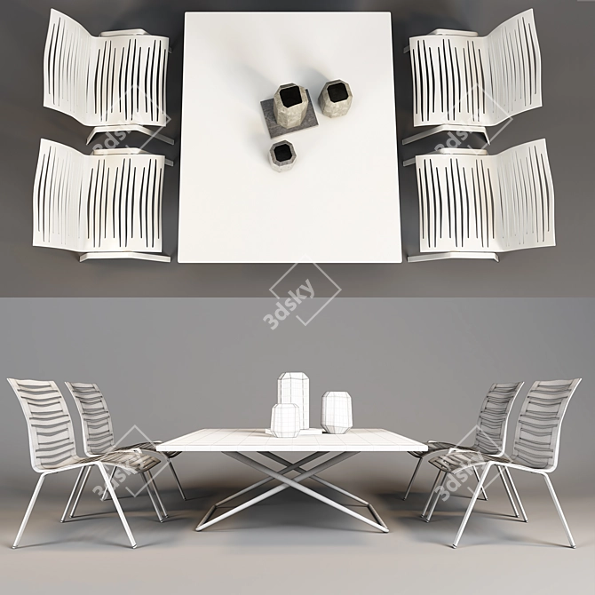 Relaxation Essentials: Outdoor Furniture 3D model image 2