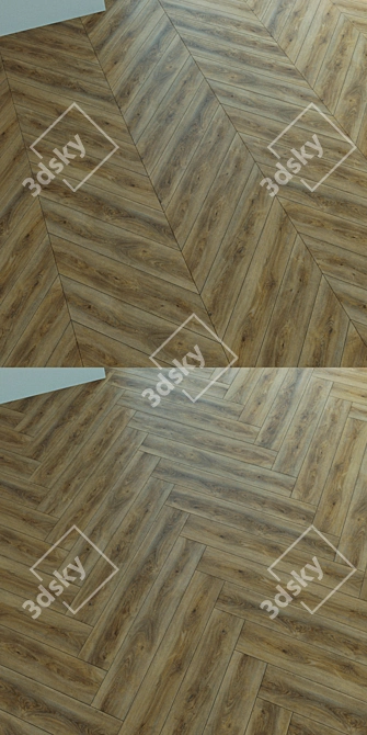 Natural Wood Parquet Flooring 3D model image 2