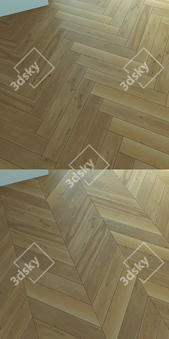 Title: Natural Wood Parquet. Versatile Design. 3D model image 3