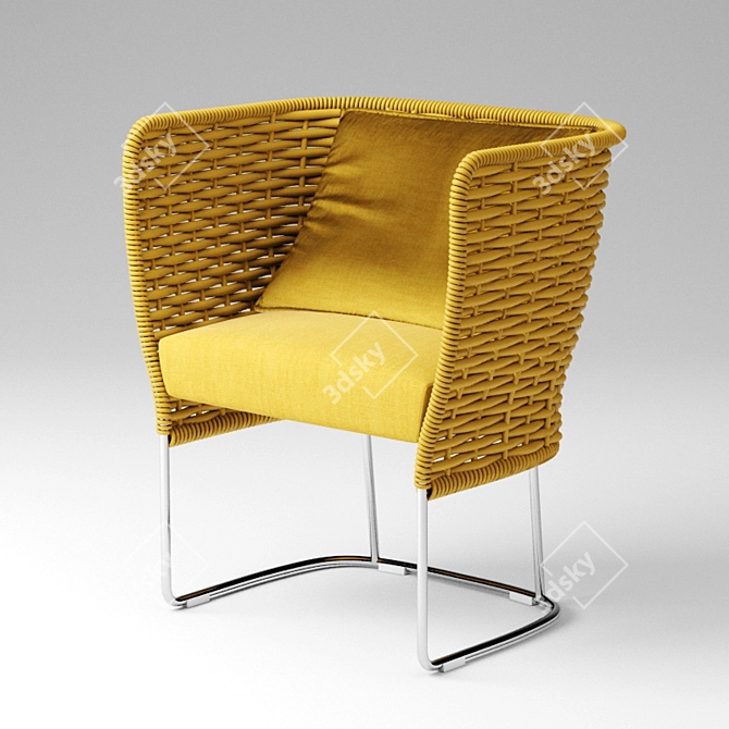 Elegant Ami Chair by Paola Lenti 3D model image 1