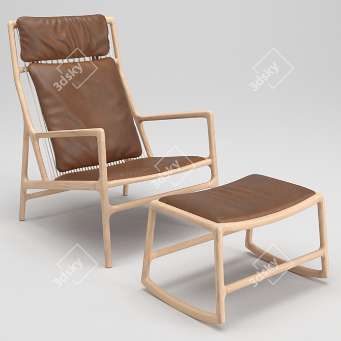 Comfort Reigns: Gazzda Dedo Lounge Duo 3D model image 1