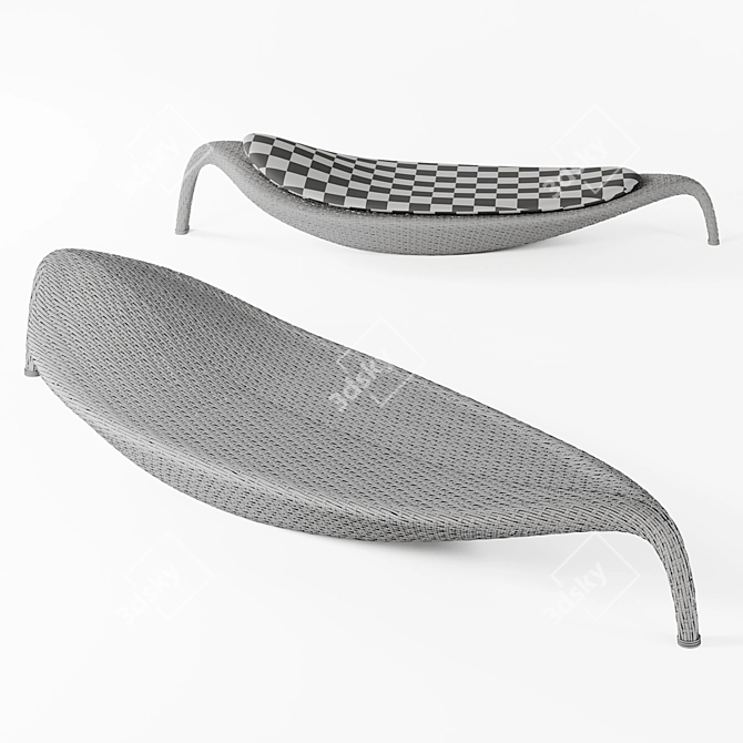 Leaf Beach Chair: Stylish Outdoor Seating 3D model image 2