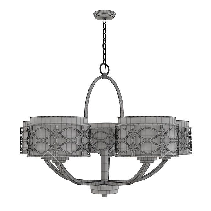 Elegant Nuvo Harlow Chandelier 3D model image 3