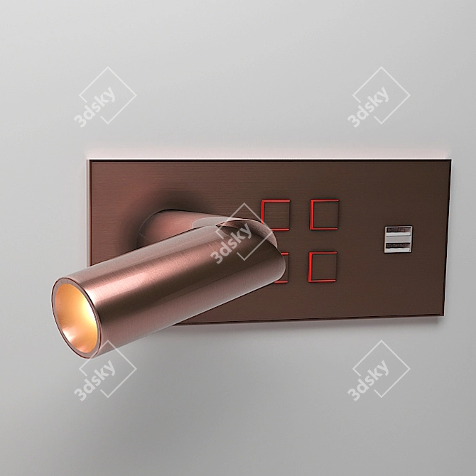 "Lithoss Microscoop: Sleek Wall Lamp 3D model image 1