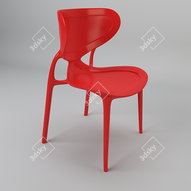 Elegant Moonlight Chair 3D model image 1