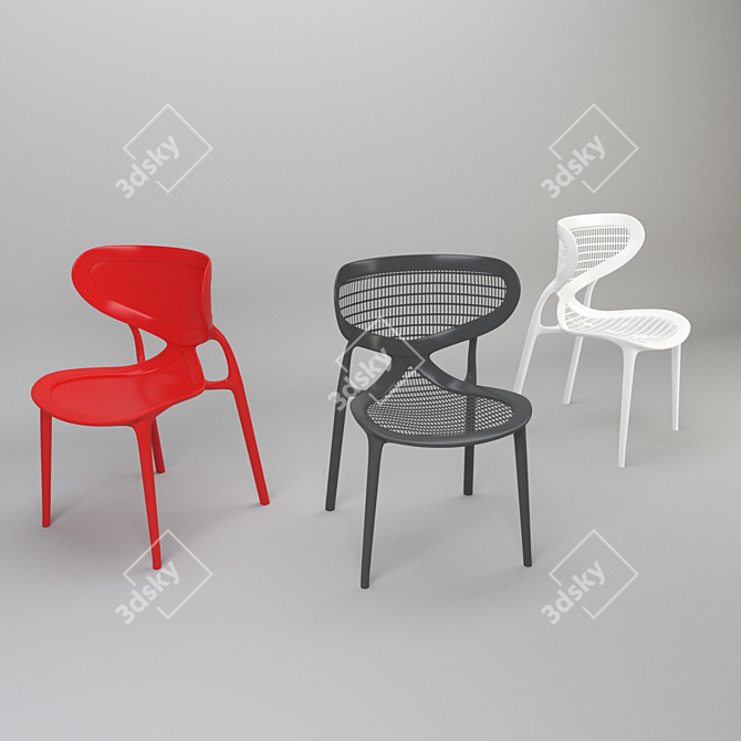 Elegant Moonlight Chair 3D model image 3