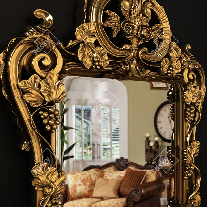 Title: Regence Giltwood Mirror (18th c.) 3D model image 2