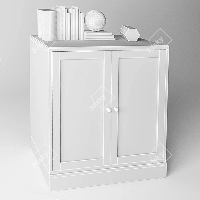 HAVSTA Cabinet with Base Gray/Brown: 81x89x47cm 3D model image 3