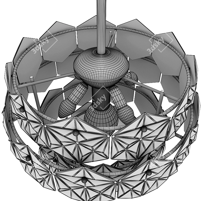 Elegant Crystal Chandelier 3D model image 3