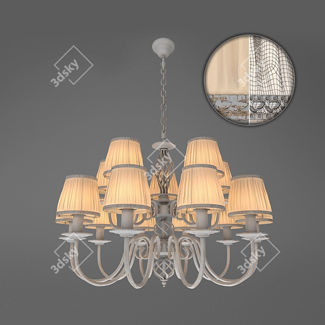 Elegant Classic Lampshade by Vitrazh Masterpieces 3D model image 2