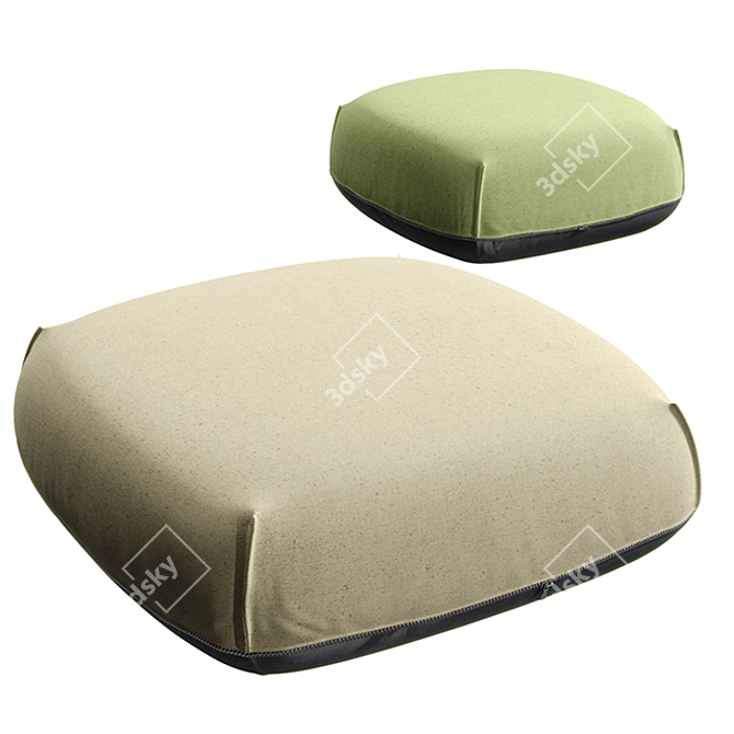 Kristalia Brioni Pouf: Chic, Versatile Seating 3D model image 1