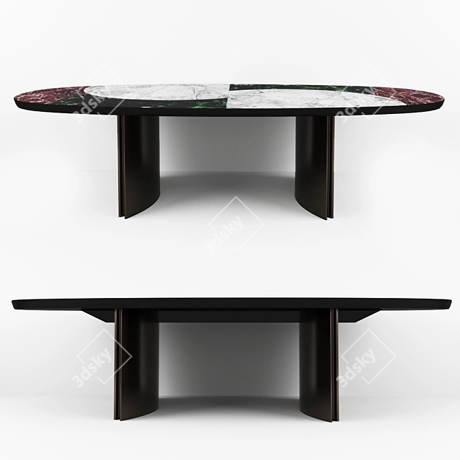 Modern Elegance: Visionnaire Jason Dining Table 3D model image 1