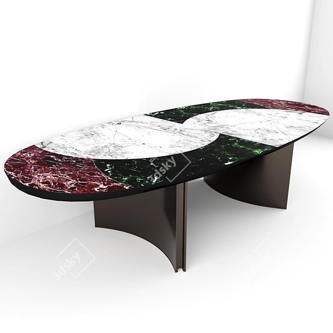 Modern Elegance: Visionnaire Jason Dining Table 3D model image 2