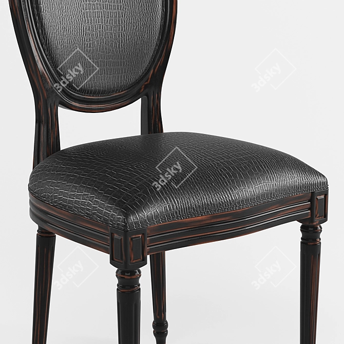 Classic French Style Dining Chair 3D model image 2