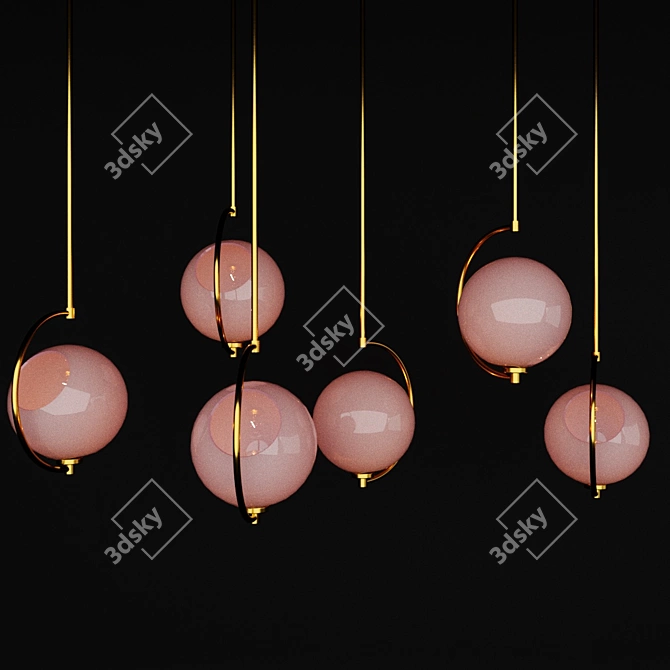 Elegant Pendant Lights 3D model image 1