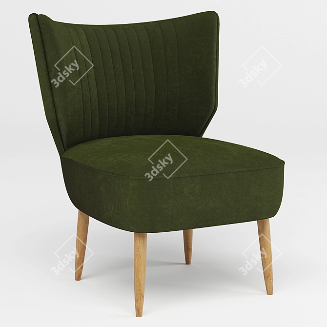 Duke Contemporary Cocktail Chair 3D model image 2