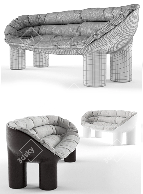 Roly Poly Sofa by Faye Toogood 3D model image 3