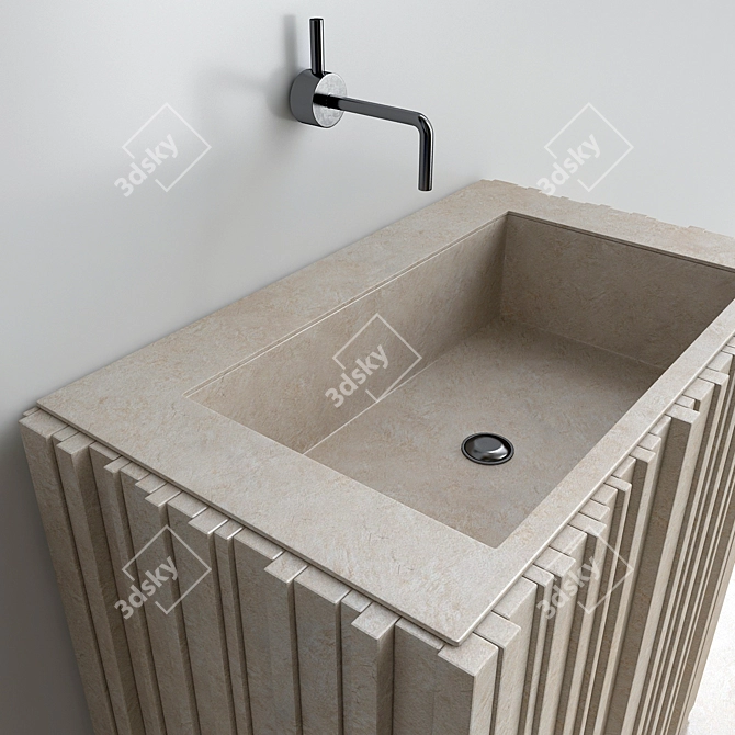 Ishiburo Sink: Sleek Design Inspired by Kengo Kuma 3D model image 2