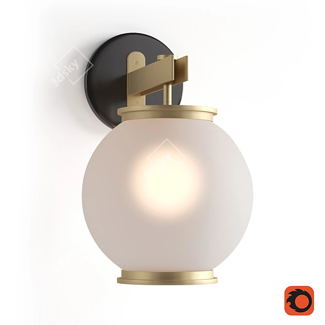 Elegant Rh Manon Sconce 3D model image 1