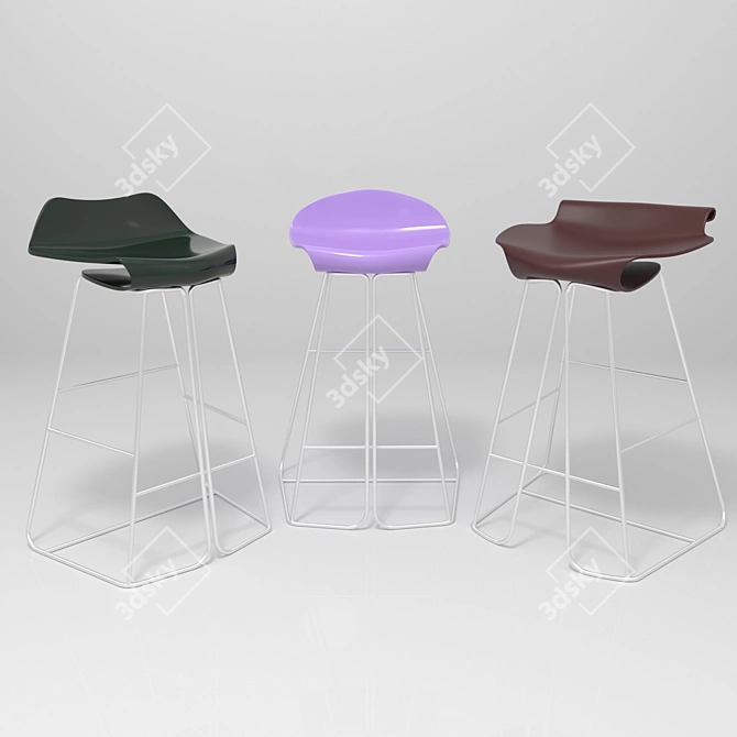 Modern Bar Chairs 3D model image 1