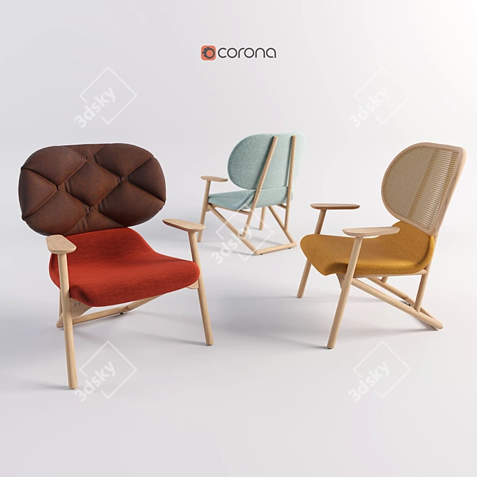 Zan Clara by Moroso: Iconic Italian Design 3D model image 1