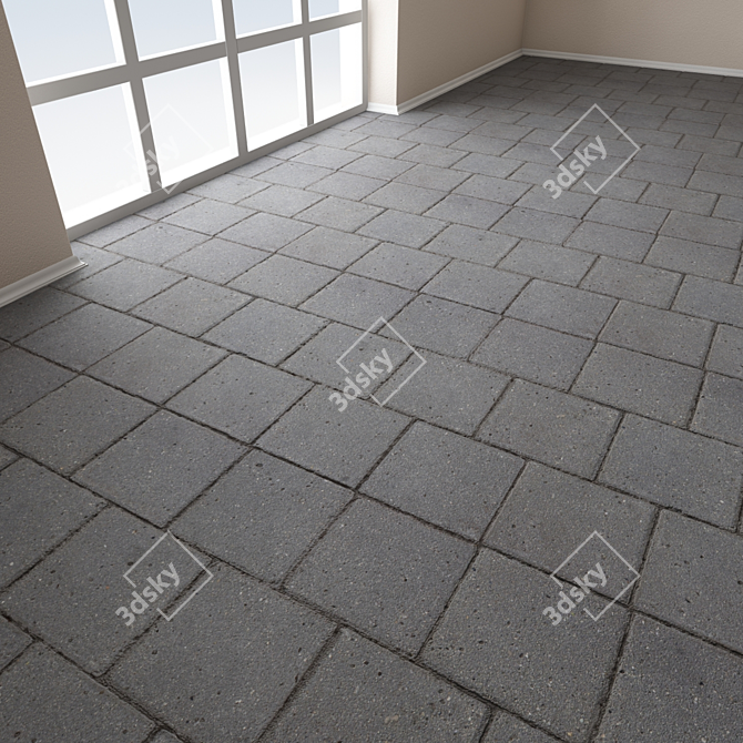 Seamless Pavement Slabs  High Detail 3D model image 3