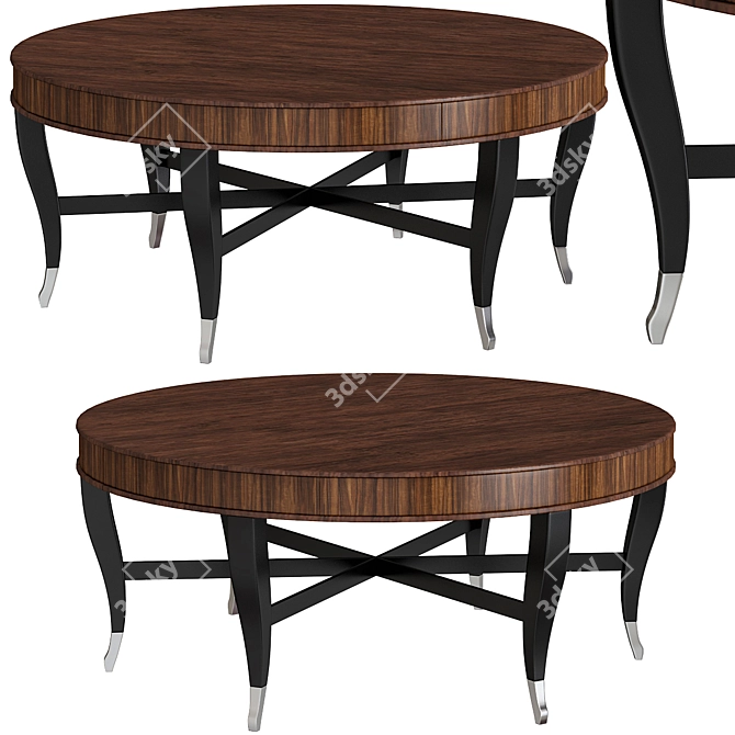 Elegant Skylark Round Coffee Table 3D model image 1