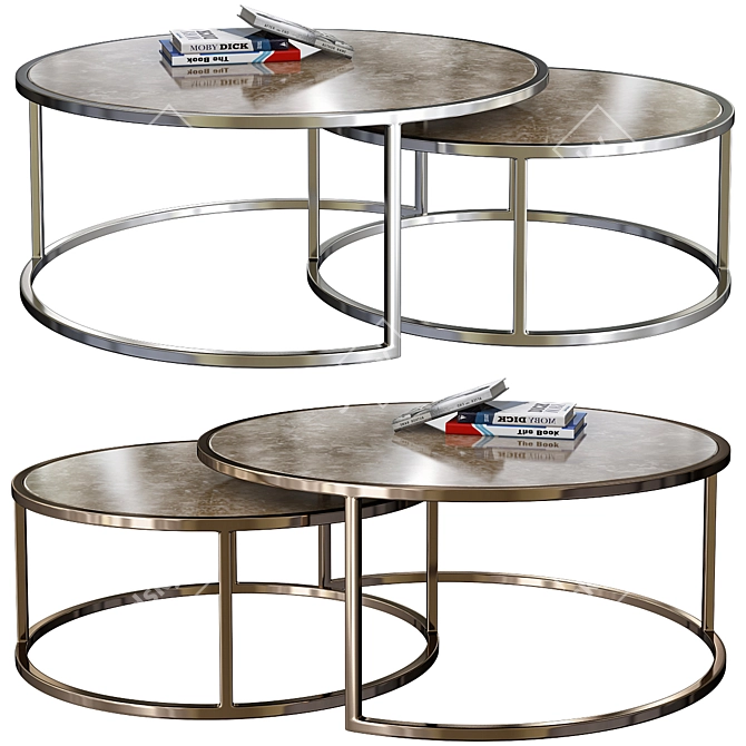 Ginny Nesting Coffee Tables 3D model image 1