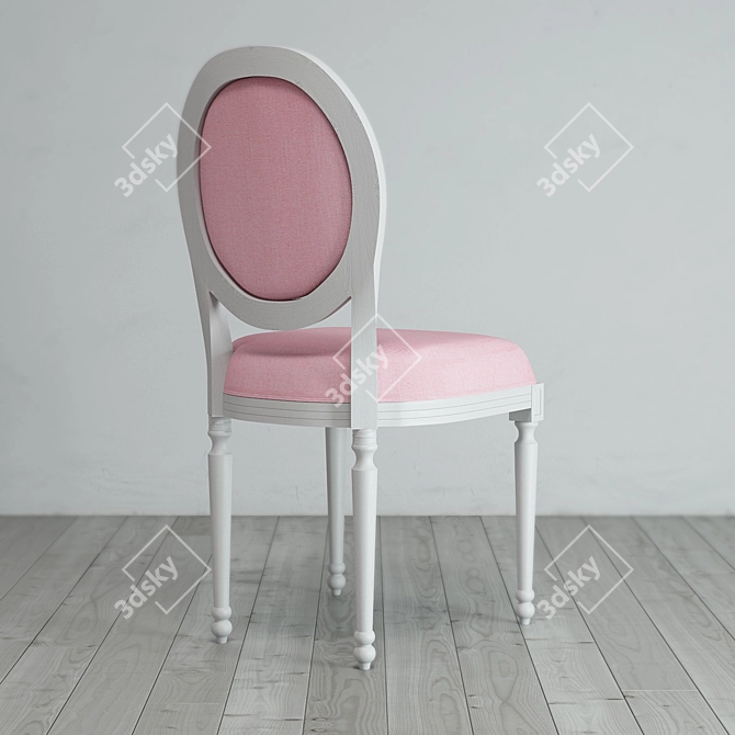 French Oval-Back Chair: Louise Medallion 3D model image 2