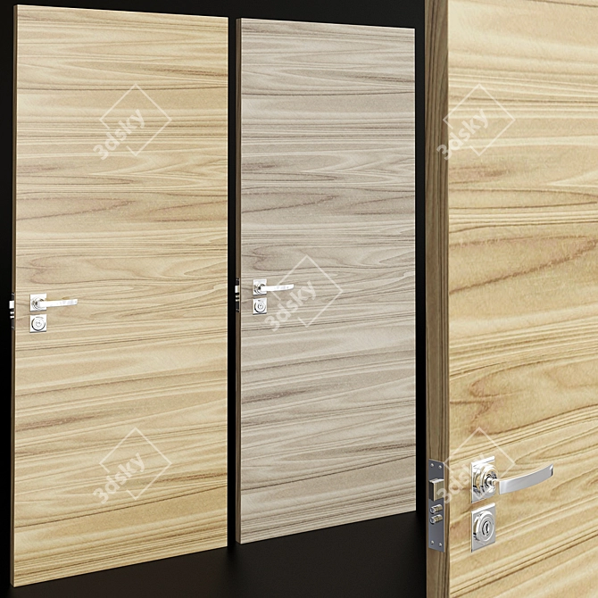 Contemporary P-Illusion Interior Door 3D model image 1