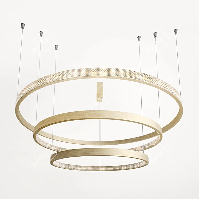 Minimalist LED Pendant Light 3D model image 1