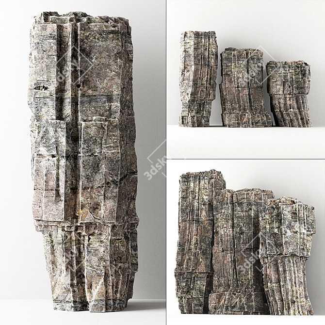 Granite Cliff 3D Model 3D model image 1