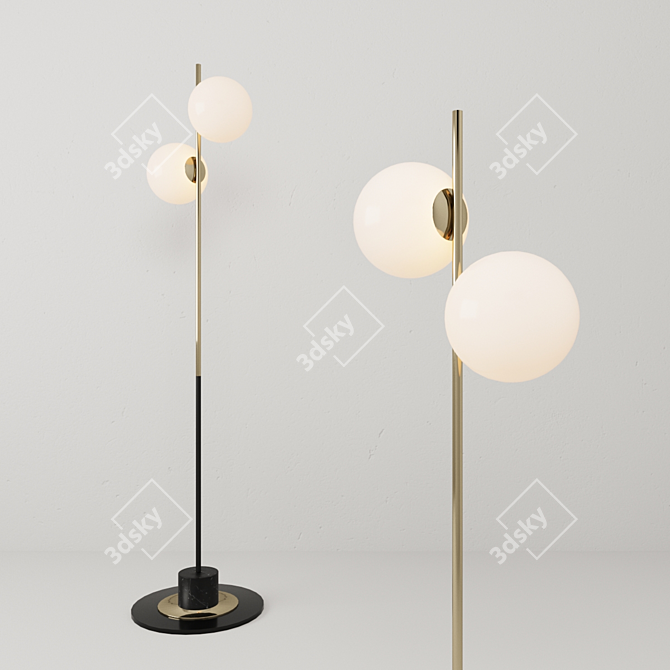 Modern 69" Tree Floor Lamp 3D model image 1