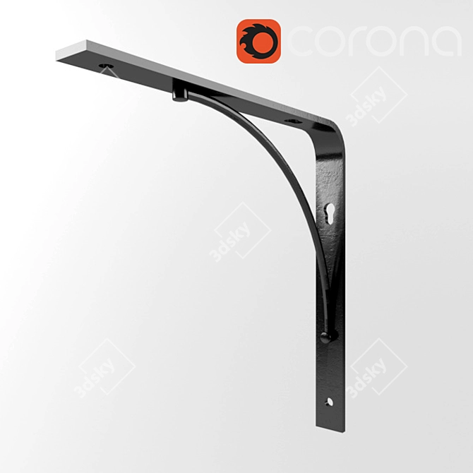 Versatile Arch Shelf Bracket: Larvij L7605BL 3D model image 1