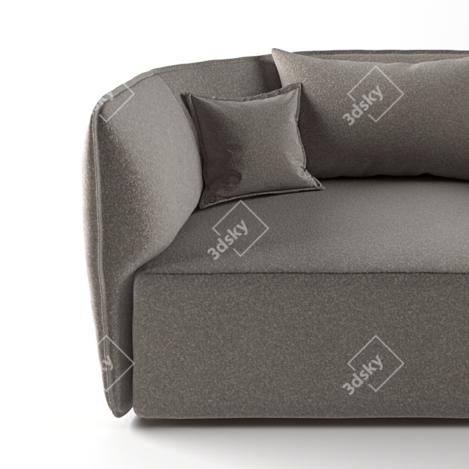 Chamfer Modular Sofa: Dynamic Design by Urquiola 3D model image 2