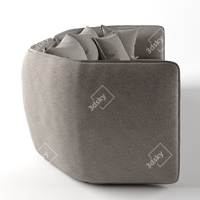 Chamfer Modular Sofa: Dynamic Design by Urquiola 3D model image 3