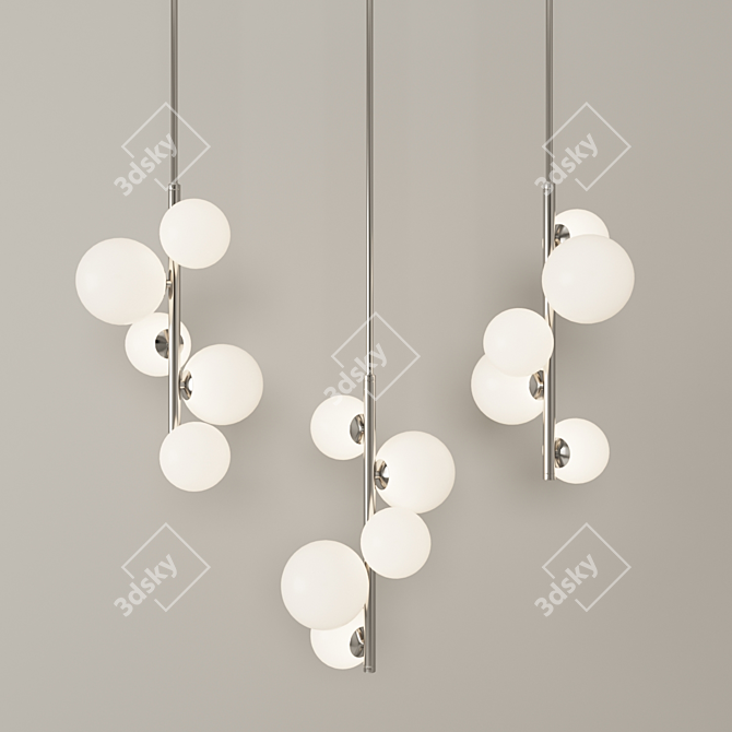 Elegant Wendt Chandelier: Adjustable Height 3D model image 1