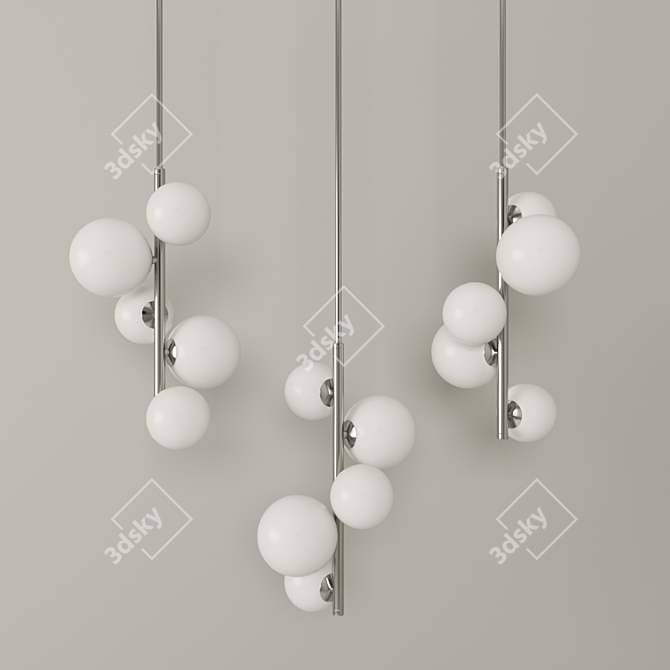 Elegant Wendt Chandelier: Adjustable Height 3D model image 2