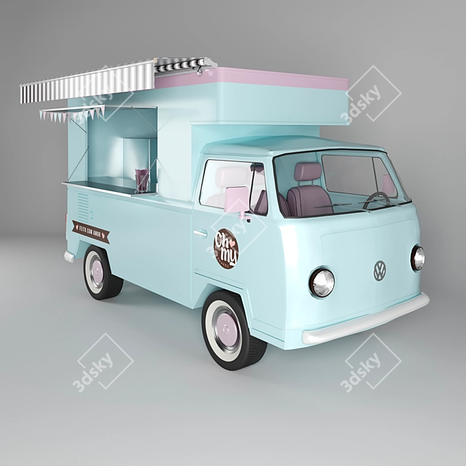 Milkshake Mania: Food on Wheels. 3D model image 1