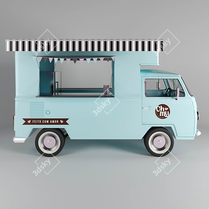 Milkshake Mania: Food on Wheels. 3D model image 2