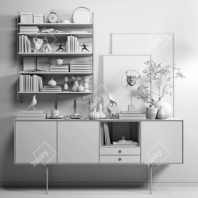 Scandinavian Home Set 3D model image 3